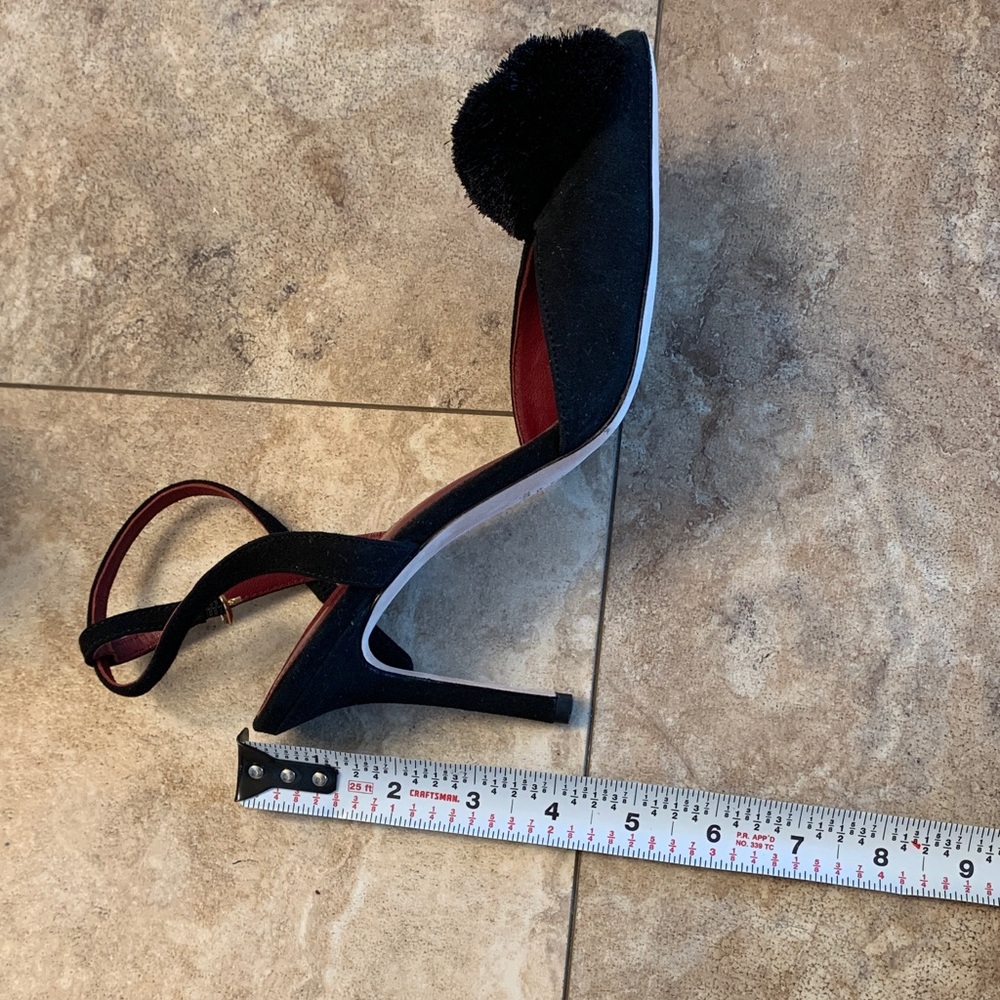 Kate Spade Amour Pom Pumps Black Size 7 - Picture 9 of 9